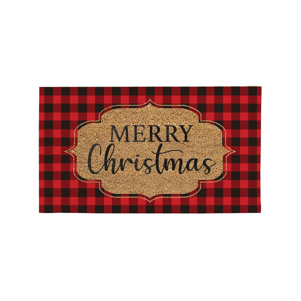 Buffalo Check Christmas Coir Mat