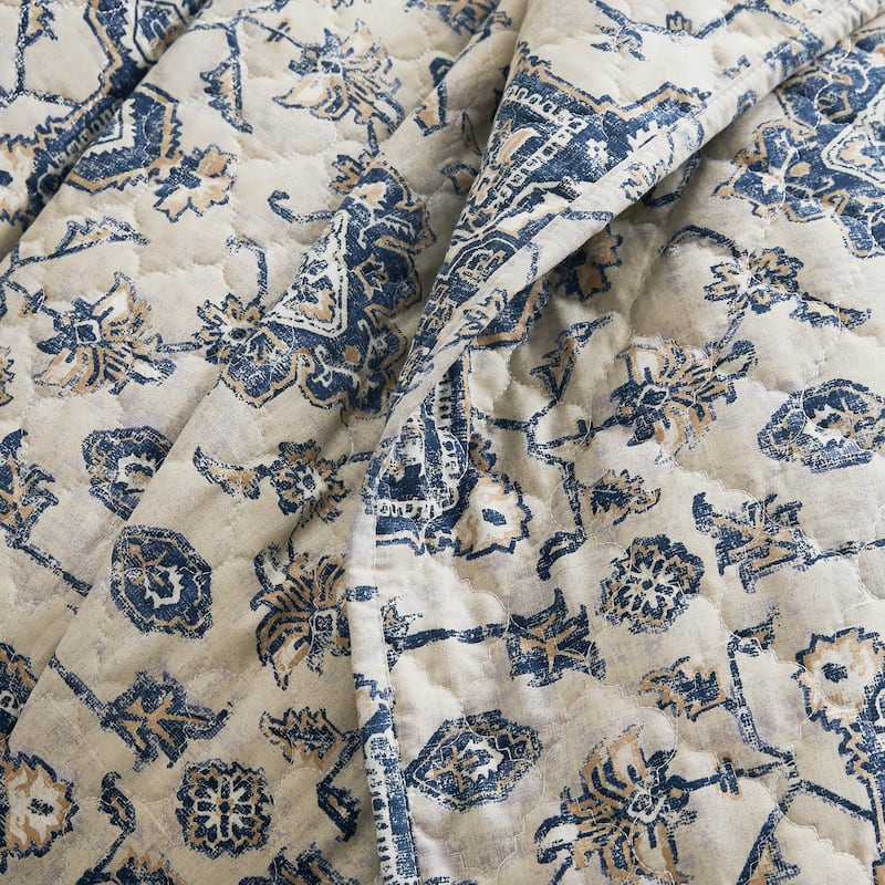 Persia Oversized Quilt Set - Indigo - 3 Piece - King