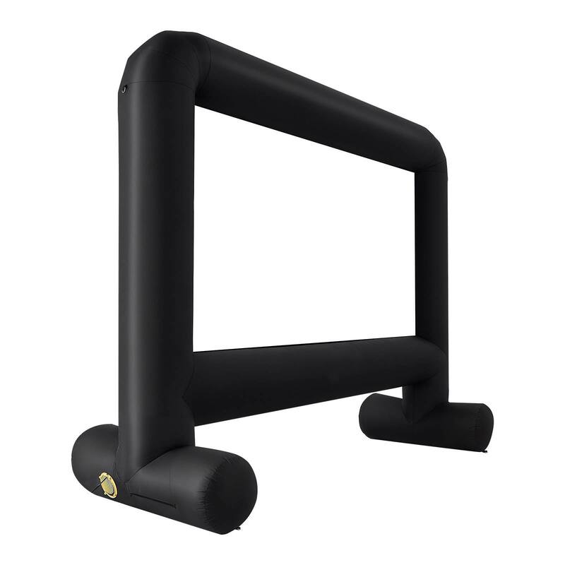 Wrinkle-Free 600D Fabric, Silent Blower Quick Setup Portable Backyard Projection Screen for Camping Parties & Home Theater - 15 FT