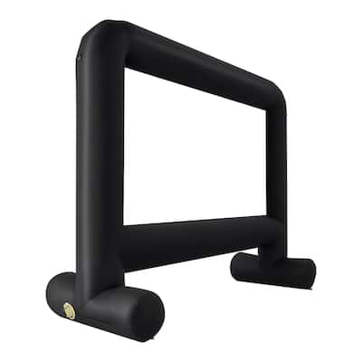 Wrinkle-Free 600D Fabric, Silent Blower Quick Setup Portable Backyard Projection Screen for Camping Parties & Home Theater