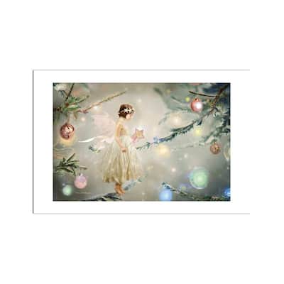 Christmas Tree Fairy Fine Art Paper Print by Charlotte Bird - Multi