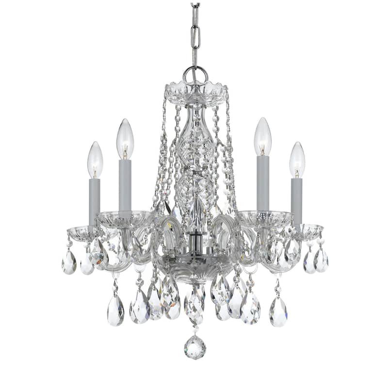 Crystorama Lighting Group Traditional Crystal 5 Light 18" Wide - Polished Chrome