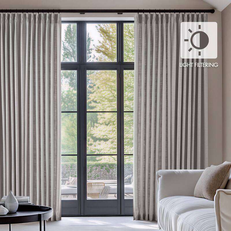 Madison Park Emery 300gsm poly linen with 7 pinch pleat per pc