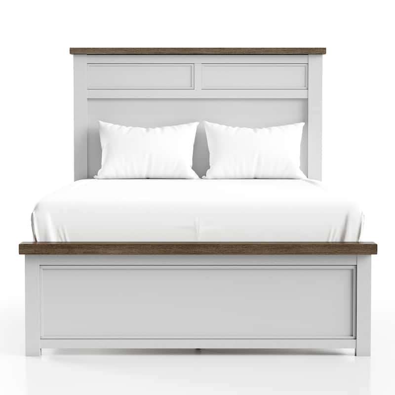 Furniture of America Althea Modern Farmhouse 4-Piece Wood Kids Panel Bedroom Set