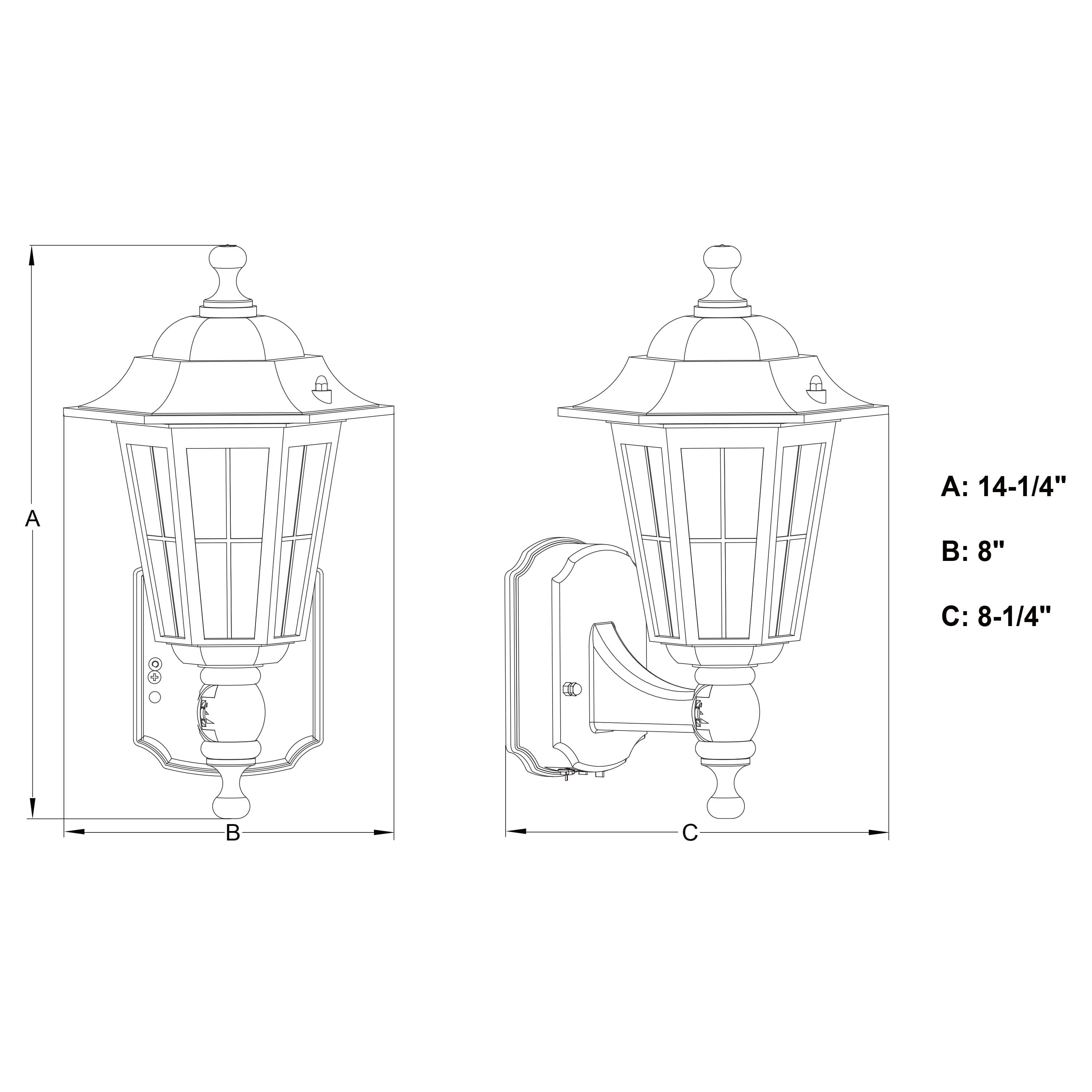 York Weathered Bronze Motion Sensor Dusk to Dawn Traditional Outdoor