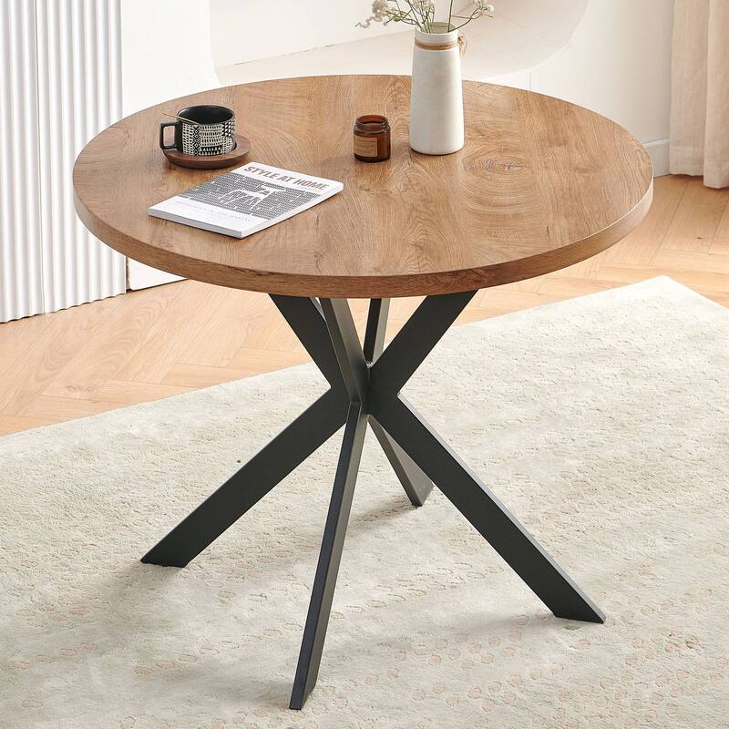 Howtai Modern Round Kitchen Dining Table Coffee Table