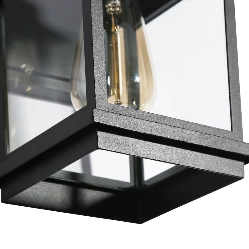 Modern Farmhouse Black 1-Light Wall Sconces Traditional Porch Patio Wall Lamps - L6.7"* W8"* H11"