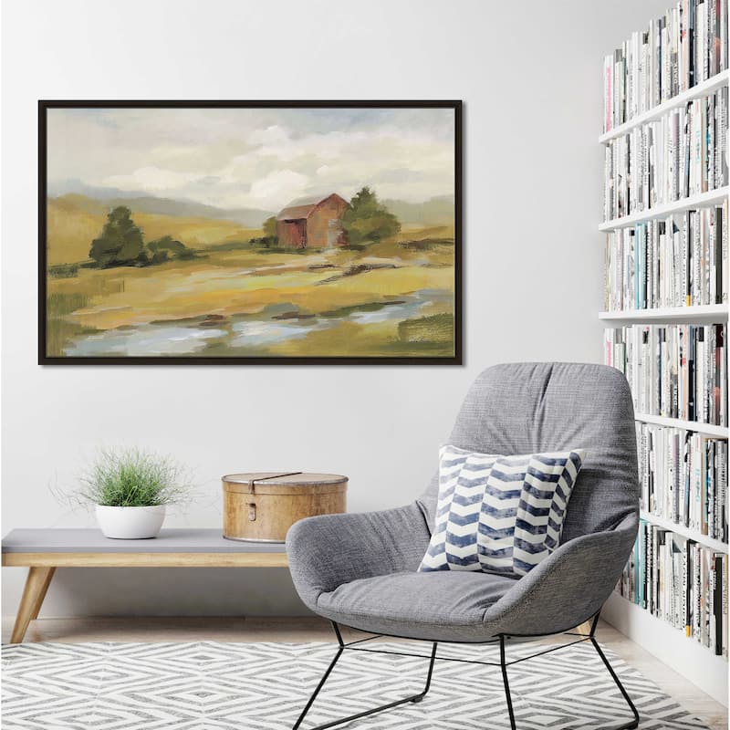 "Springtime Farm Neutral" Print on Floating Canvas
