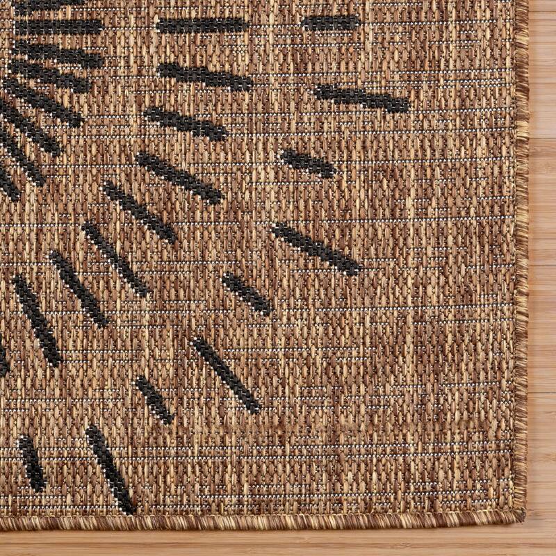 Gertmenian Tropea Tiaret Indoor Outdoor Flatweave Rug, Boho Sunburst Design