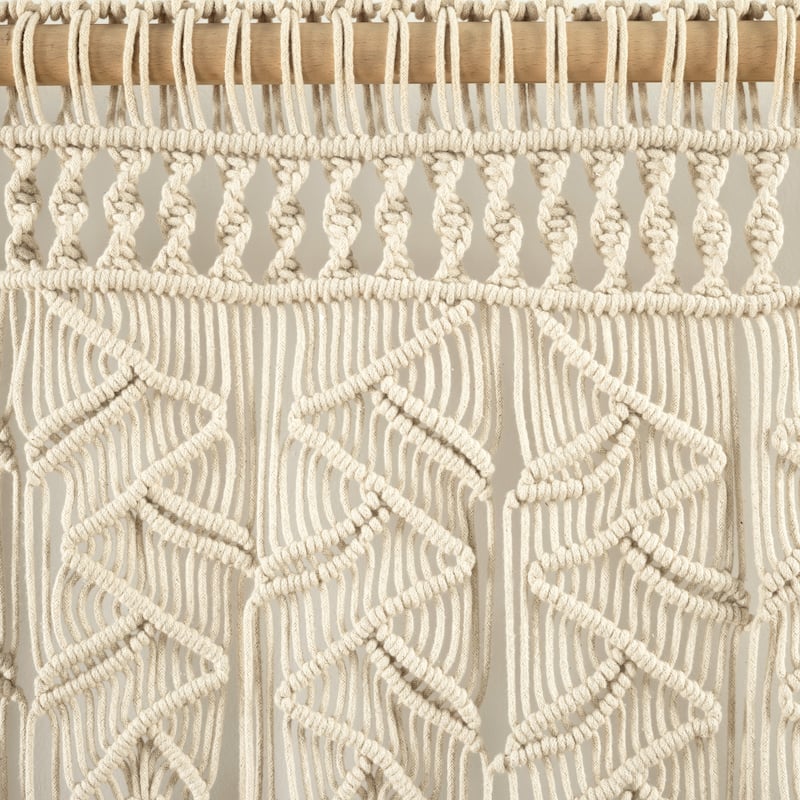 Lush Decor Boho Macrame Leaf Cotton Valance - 30" x 40"