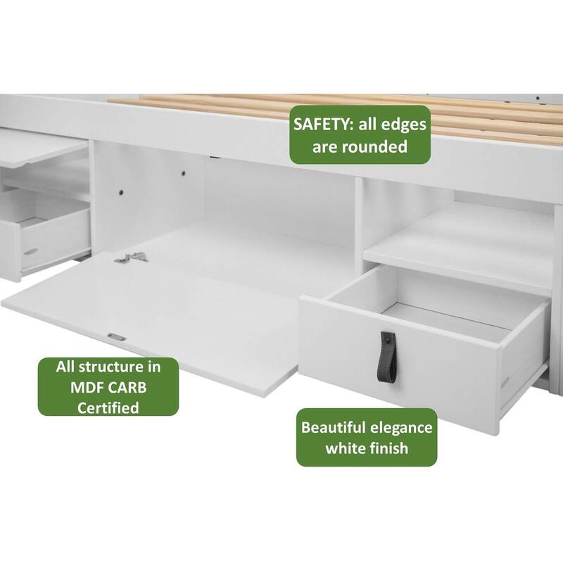 Copper Grove Rivne Storage Platform Bed with Drawers and Shelves