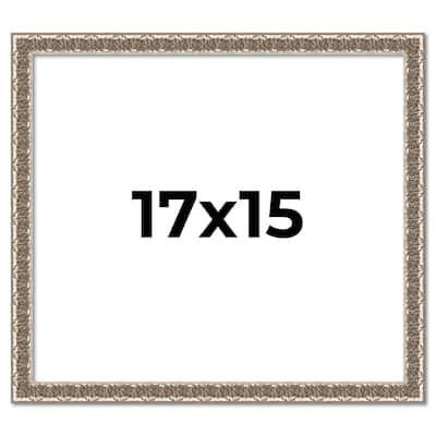 17x15 Frame Silver Versailles Ornate Solid Wood Picture Frame | 1 Inch