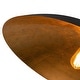 preview thumbnail 33 of 34, 1-Light Black Gold Oversized Metal Dome Pendant Light - 27in