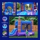 preview thumbnail 4 of 11, HeroKiddo 14 Ft. Enchanted Forest Bounce House Dual Lane Water Slide for Kids, Wet/Dry Inflatable, No Blower Included