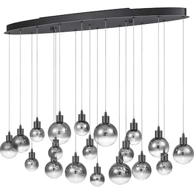 Shadow LED Island Chandelier in Black Chrome
