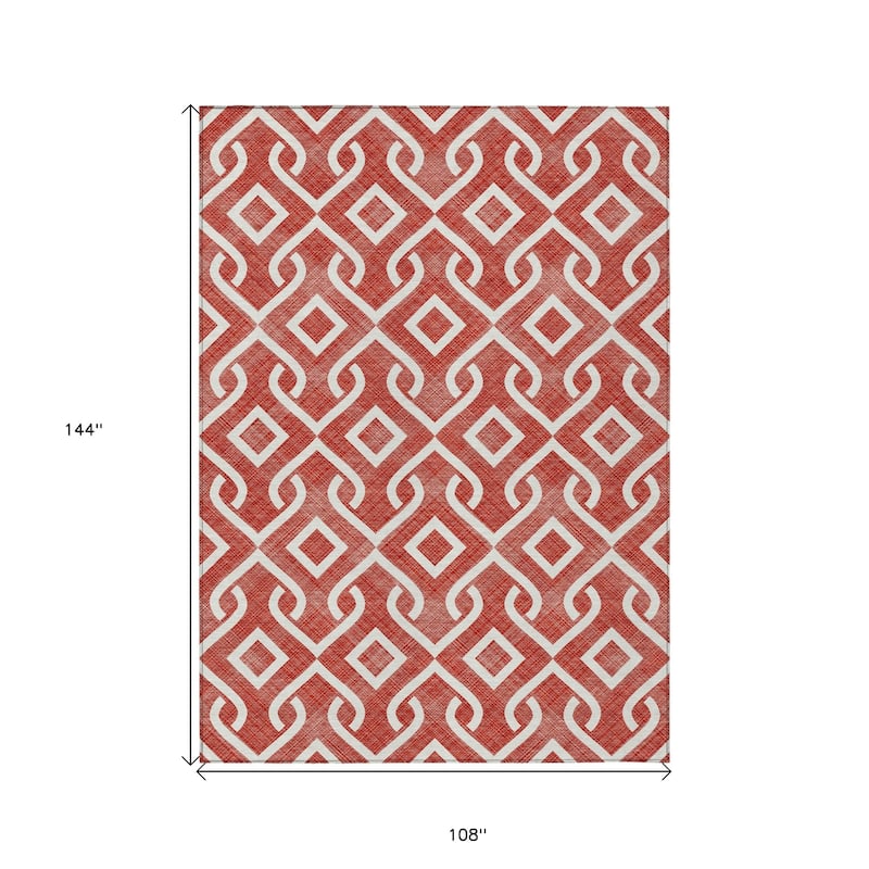 HomeRoots Geometric Transitional Rectangle Outdoor Rug