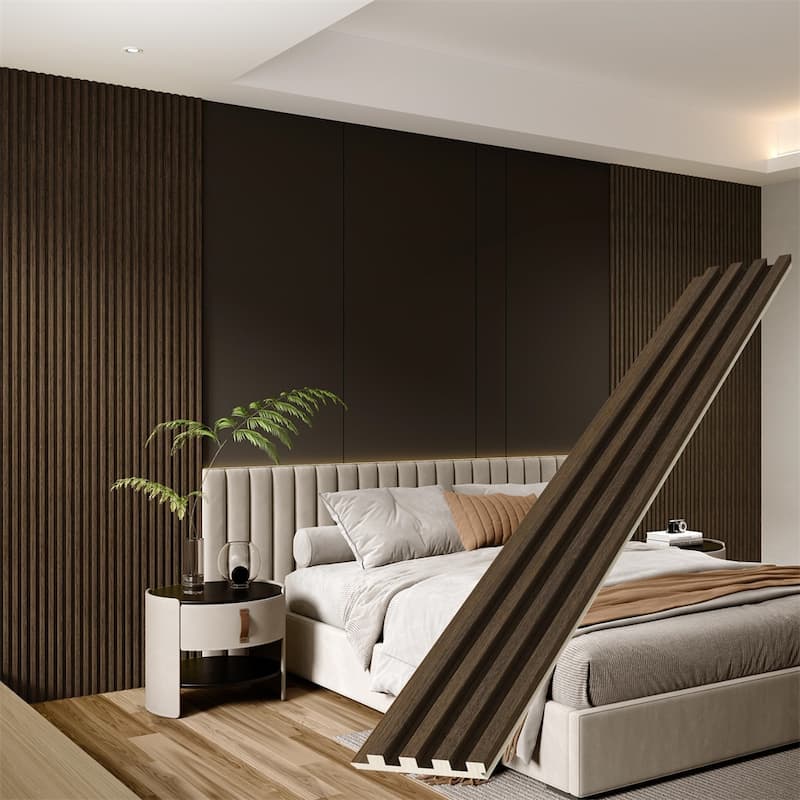 4 Packs Solid Wood Panels for Wall,Acoustic Wood Slat Wall Panels