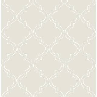 NuWallpaper Taupe Quatrefoil Peel & Stick Wallpaper - 216in x 20.5in x 0.025in