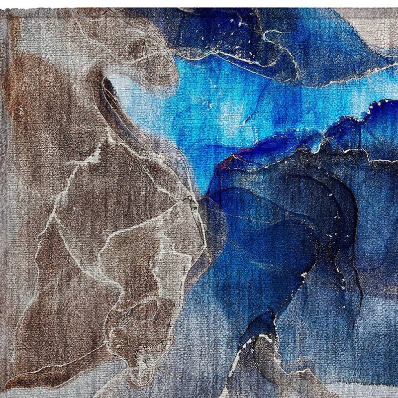 Dava Artistic Abstract Weather Resistant Current & Stylish Outdoor Rug