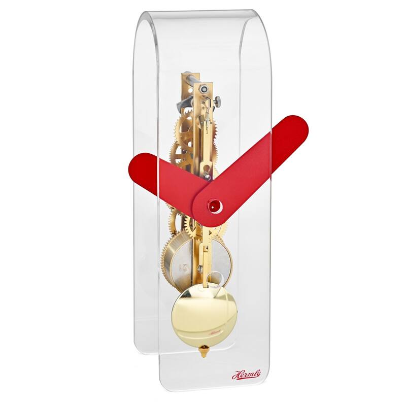 Arched Arcylic Desk Clock - 9" - Blue and Black