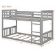 preview thumbnail 16 of 18, Twin Over Twin Bunk Bed with Ladder and Guardrails