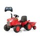 preview thumbnail 14 of 26, 12V Kids Ride On Tractor with Trailer and Remote Control - 49” x 23” x 24” (L x W x H)