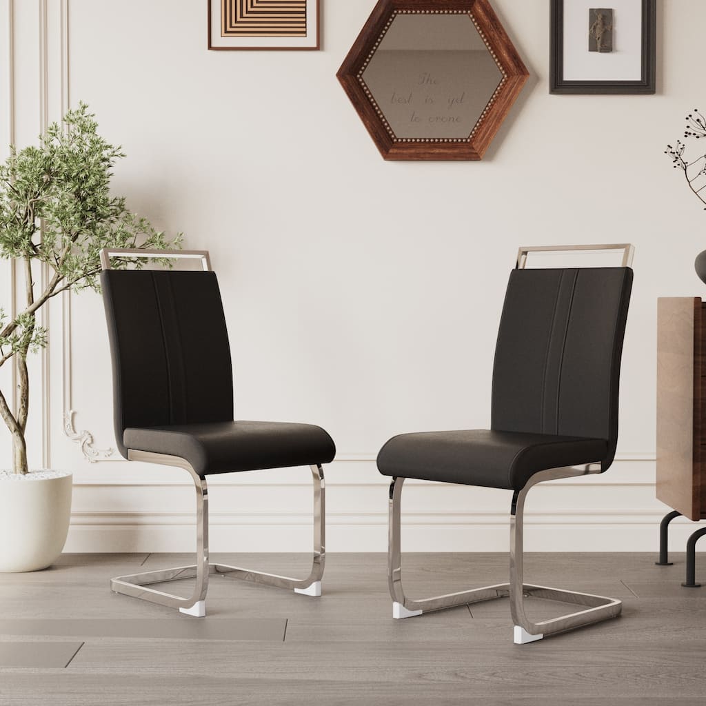 High Back Upholstered Side Chair Office Chair with Metal Legs, Characteristic Dining Chair Vanity Chair