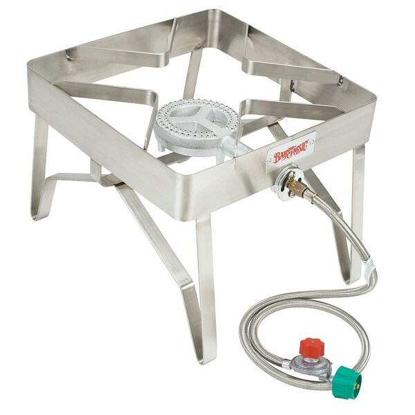 Bayou Classic 1114 Single Burner Square Patio Stove - Black