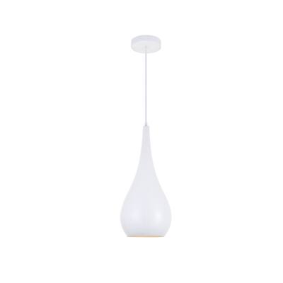 Nora 1 Light White Pendant - Exact Size