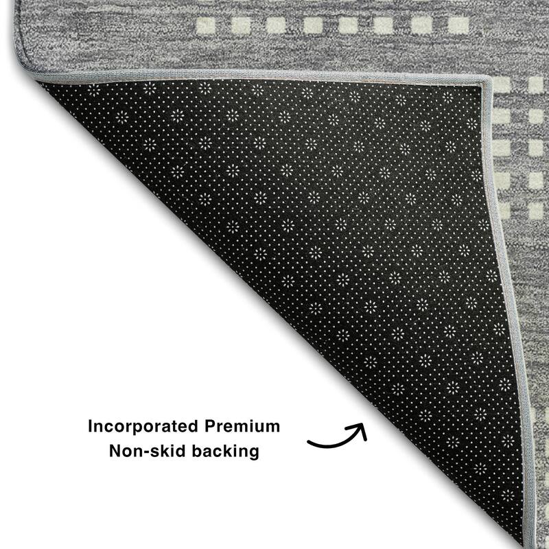 Premium Washable Super Soft Modern Houndstooth Mayfield Rug