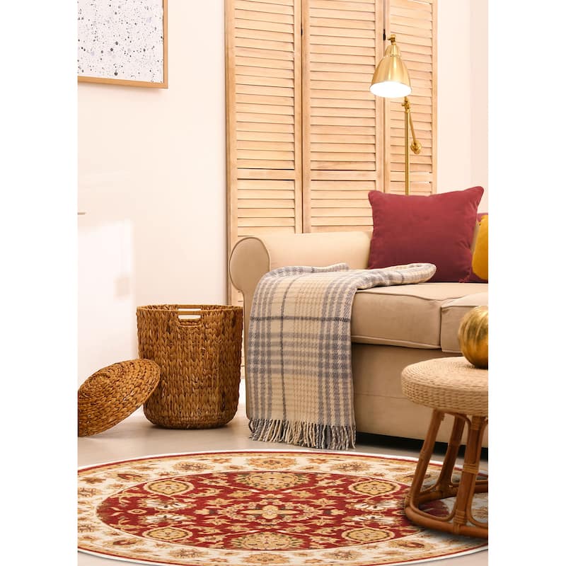 ECARPETGALLERY Hand-knotted Jamshidpour Red Wool Rug - 4'1 x 4'0