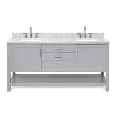 Ariel R073DCW2RVO Bayhill 73" Free Standing Double Basin Vanity Set