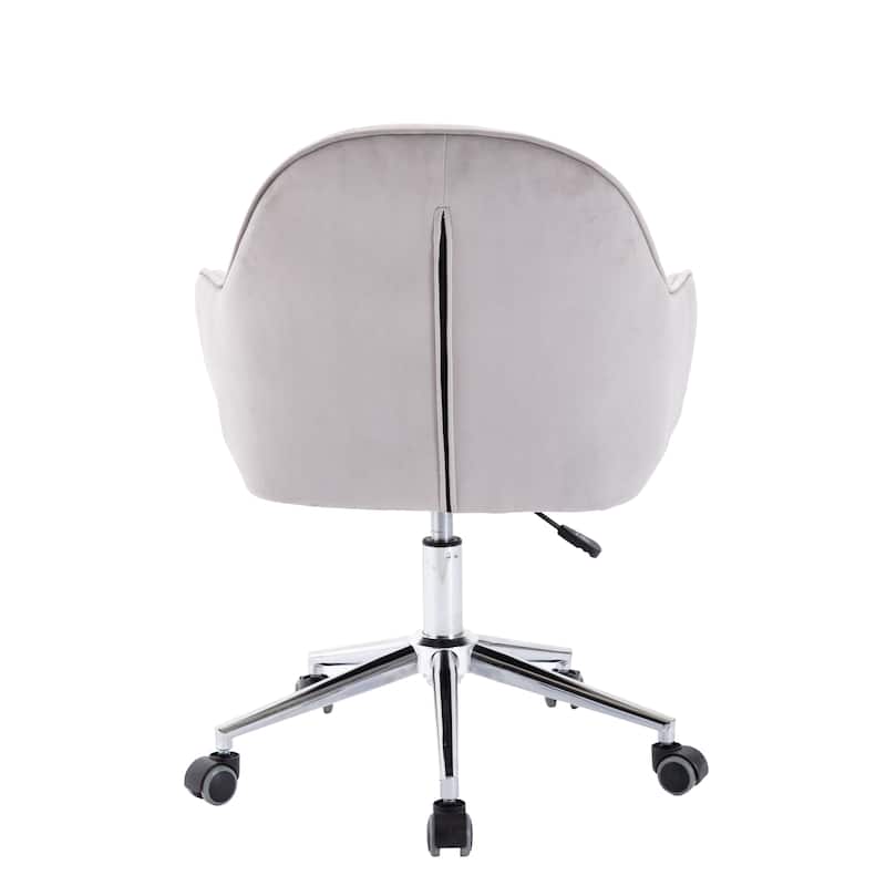 Corvus Hernals Velvet Tufted Adjustable Swivel Home Office Chair