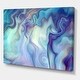preview thumbnail 2 of 6, Designart "Marbled Colours in Shades of Turquoise and Purple" Modern & Contemporary Canvas Art - Blue