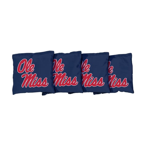 slide 2 of 3, Ole Miss Rebels Blue Cornhole Bags All-Weather Resin Filled
