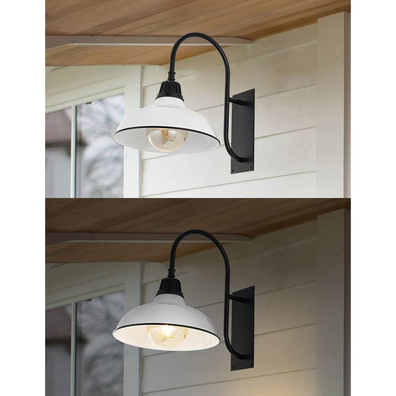 Wallace 12.25" Indoor/Outdoor LED Gooseneck Arm Sconce, By JONATHAN Y