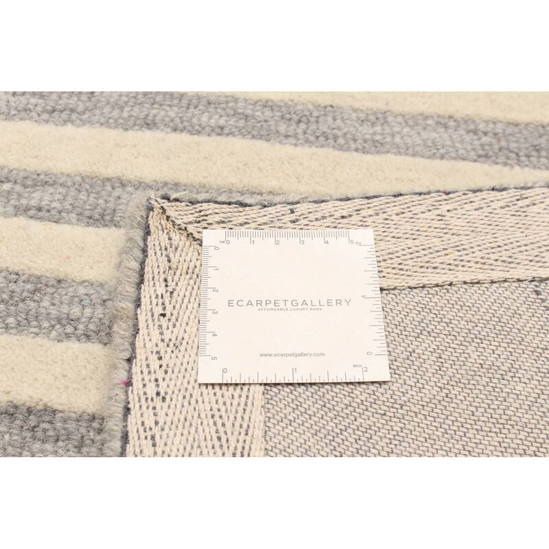 ECARPETGALLERY Hand Tufted Timeless Grey Wool Rug - 5'0 x 7'7