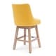 preview thumbnail 5 of 55, Boucle Polyester Upholstered Swivel Counter Stool - Foot Glides
