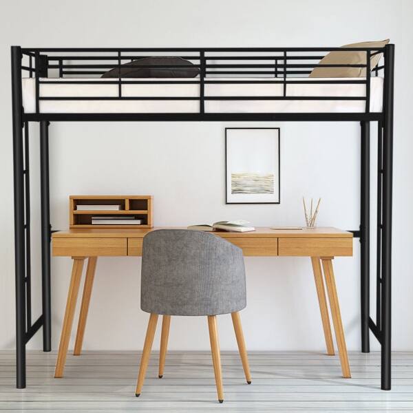 Shop Gymax Twin Loft Bed Metal Bunk Ladder Beds Boys Girls Teens