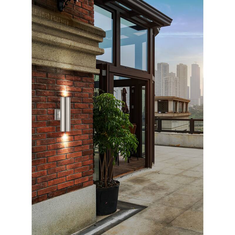 Eglo Ascoli 2-Light Stainless Steel Outdoor Sconce