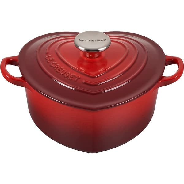 Le Creuset Signature Enameled Cast Iron Figural Heart Cocotte 2 Quart