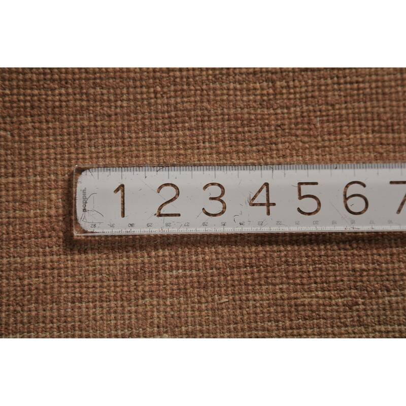 Gabbeh Modern Rug Handmade Brown Tribal Wool Carpet - 3'1" x 4'10"