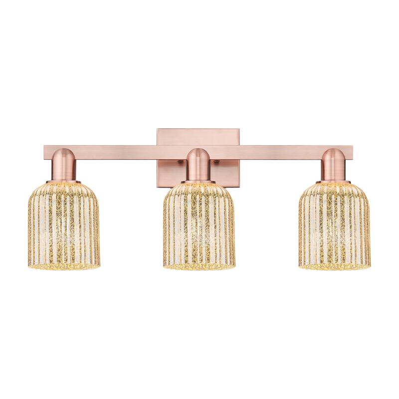 Innovations Lighting 716-3W-11-24 Bridal Veil Vanity Bridal Veil 3 - Antique Copper / Mercury