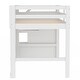 preview thumbnail 7 of 18, Elegant Twin Size Loft Bed with Storage Staircase and Window, White