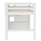 preview thumbnail 7 of 18, Twin Size Low Loft Bed with Side Storage Staircase and Window, Pinewood Frame Playhouse Bed Playful Castle Bed for Children
