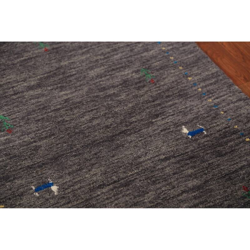 Tribal Gabbeh Oriental Foyer Rug Handmade Wool Carpet - 2'8"x 4'9"