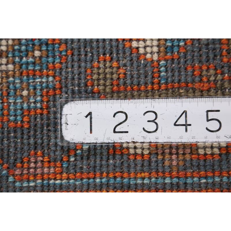 Heriz Serapi Indian Area Rug Handmade Floral Wool Carpet - 8'10" x 11'10"