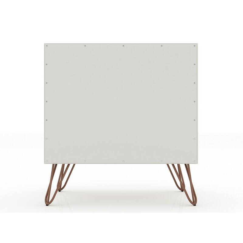 Manhattan Comfort Rockefeller 1-Drawer Nightstand (Set of 2)