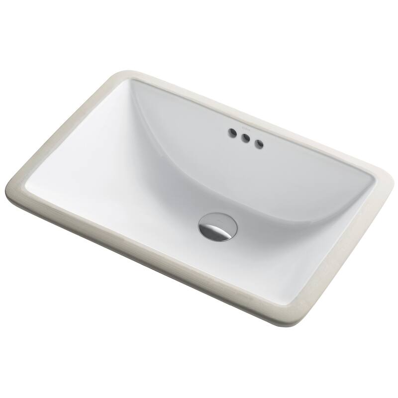 Kraus Elavo 20-7/8" Ceramic Undermount Bathroom Sink with Overflow