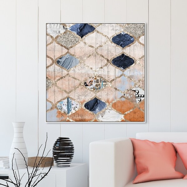 Oliver Gal Abstract Wall Art Framed Canvas Prints 'Modern Moroccan
